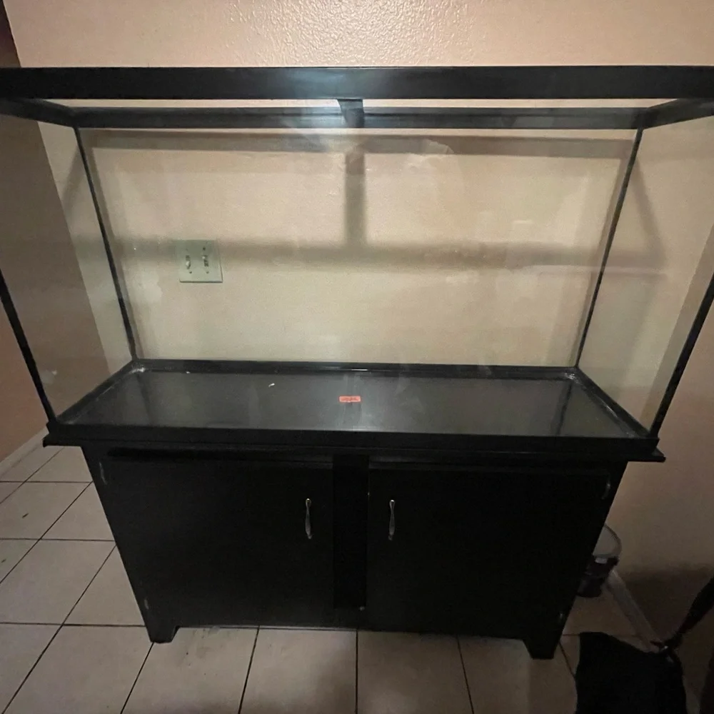 Fish Tank /Color: Black/ Size: 60 Gallon/Measurement/48.5” W x 12.75” D x 25” H.